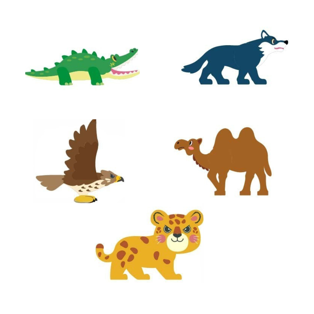 Magnetic Tiles - Wild Animals Set - 30 Pieces