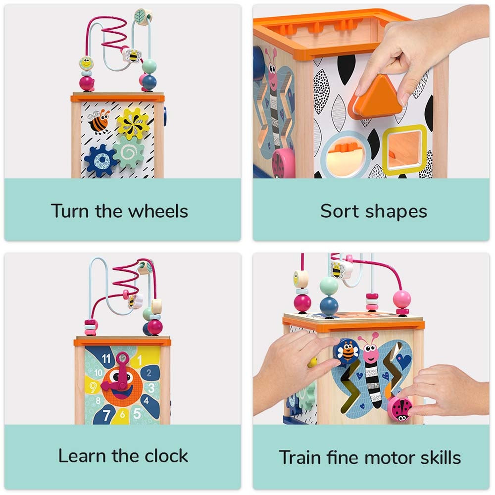 TopBright - 5-in-1 Insect Play Cube: Montessori Activity Toy