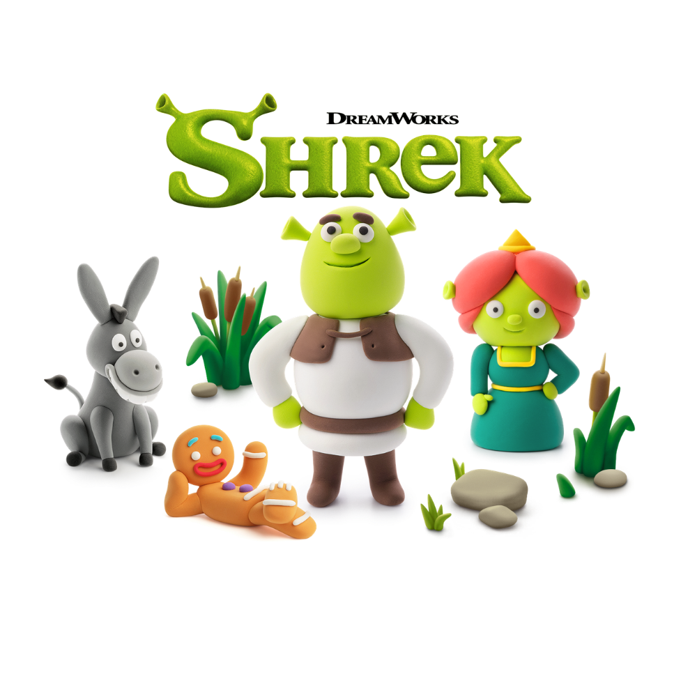 Hey Clay - Modelling Air-Dry Clay with Fun Interactive App - Shrek, 12 cans