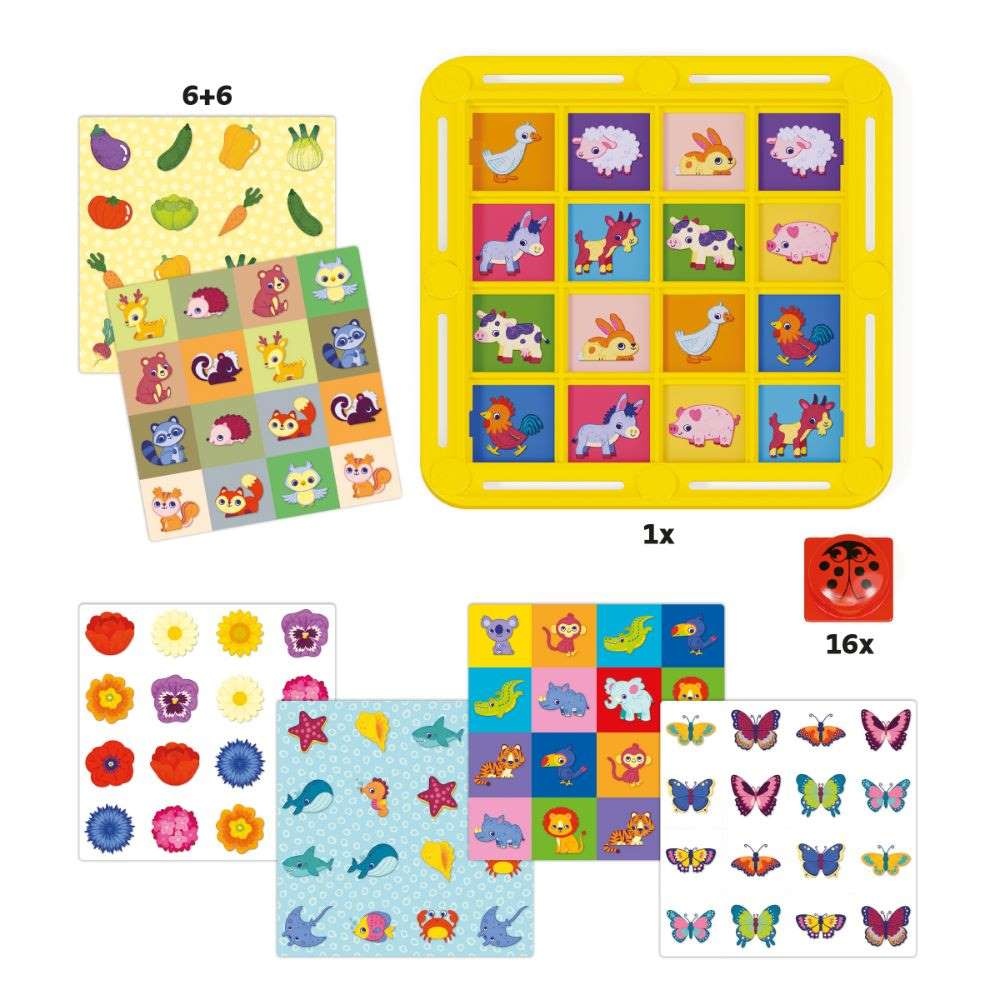 Quercetti - Fanta Memo Ladybug Memory Game - Nature-Themed Matching Cards for Kids
