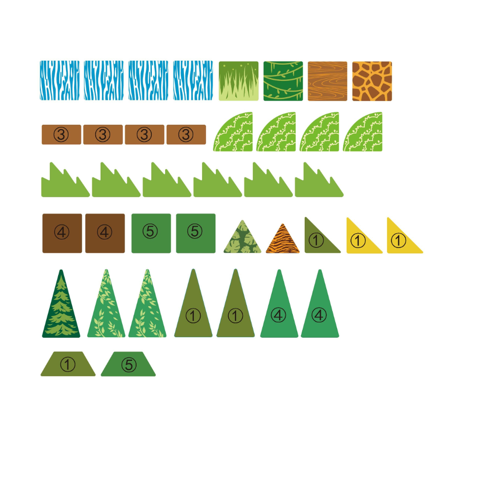 Magnetic Tiles - Wild Animals Set - 45 Pieces