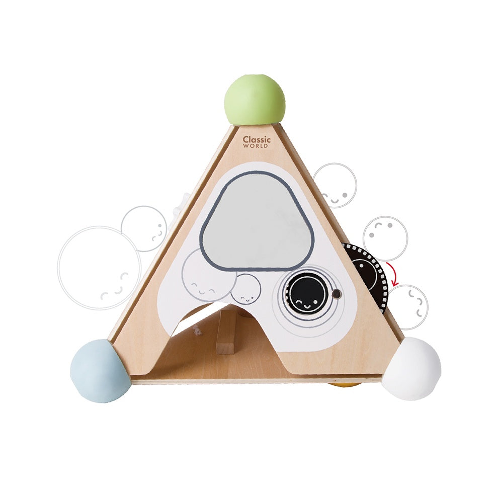 Classic World - Pyramid Activity Box - Four Sided Multi-Activity Busy Board