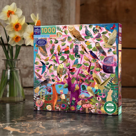eeBoo - Parliament Of Owls 1000 Piece Square Puzzle