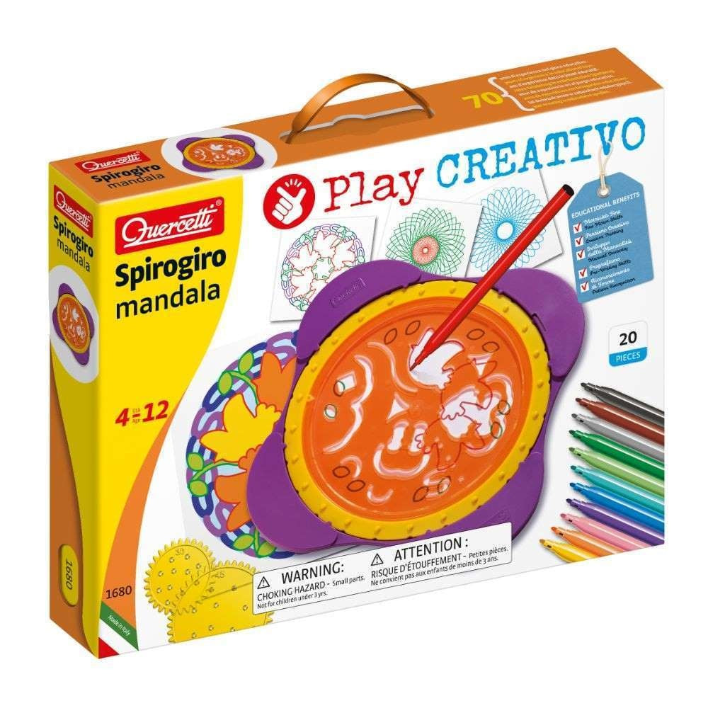 Quercetti - Mandala Drawing Set - Geometric Art & Design Toy for Kids