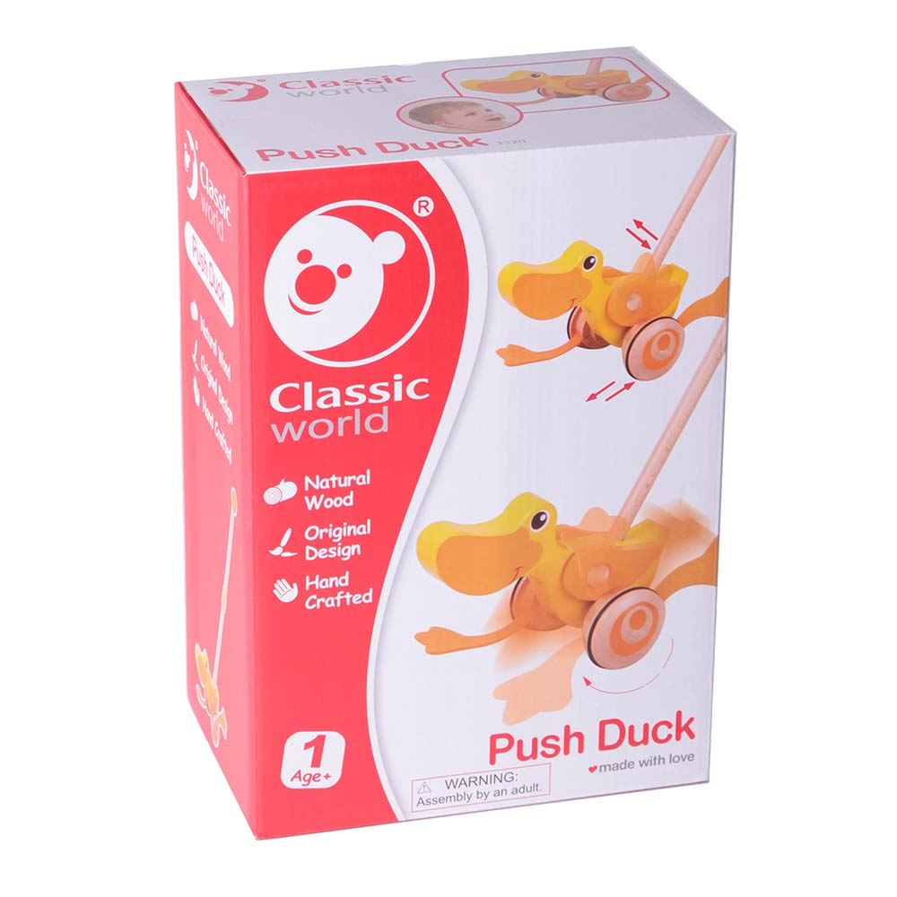 Classic World - Pull & Push Toy - Duck