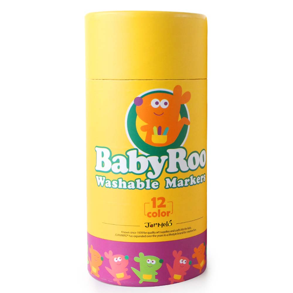 Jar Meló - Washable Markers - Non-Toxic - 12 Colours