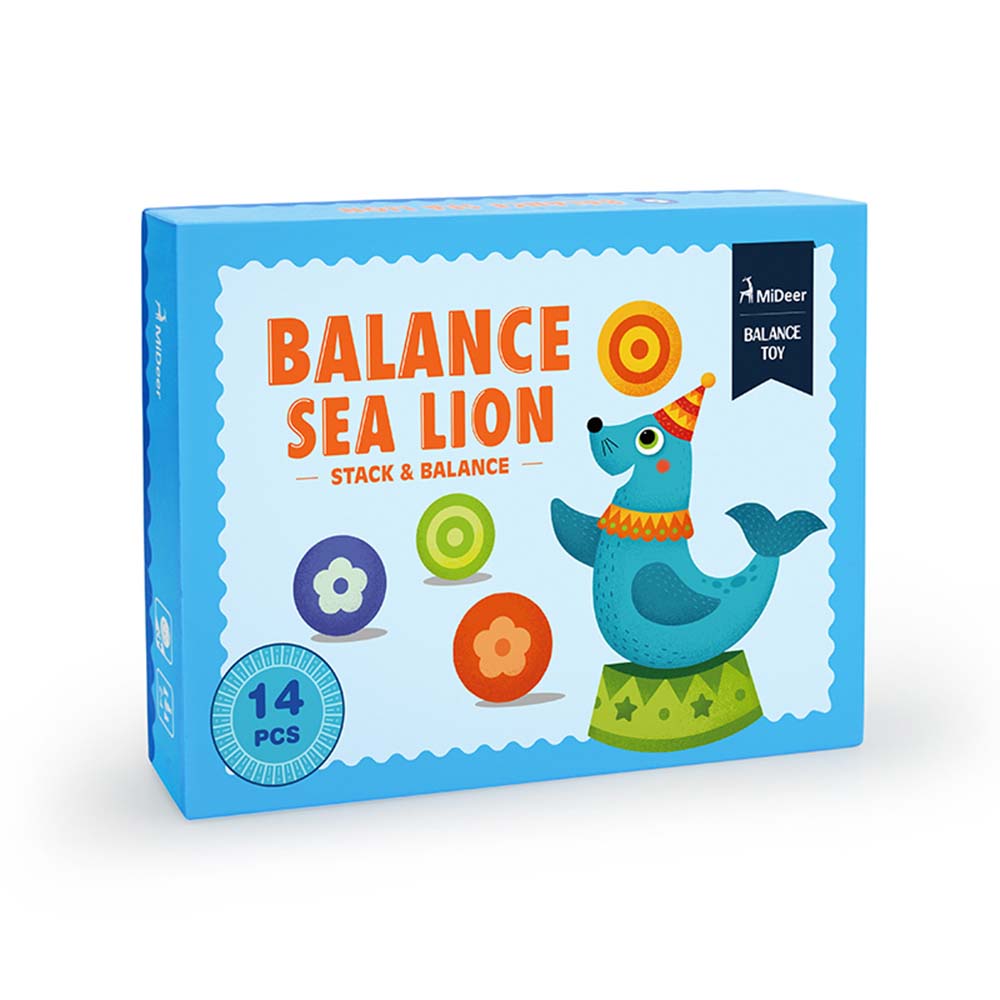 Mideer - Wooden Balancing Toy Set with Blocks - Sea Lion