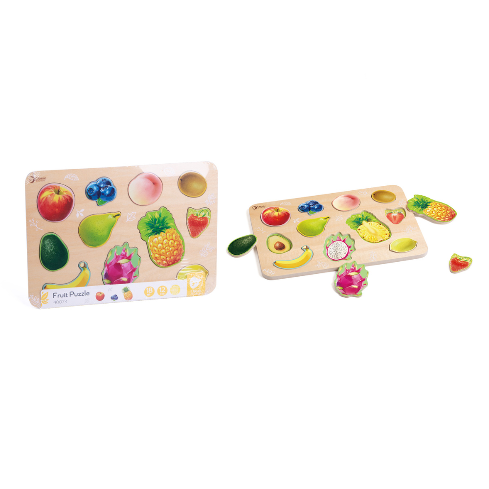 Classic World - Wooden Puzzle - Fruit - 12pcs