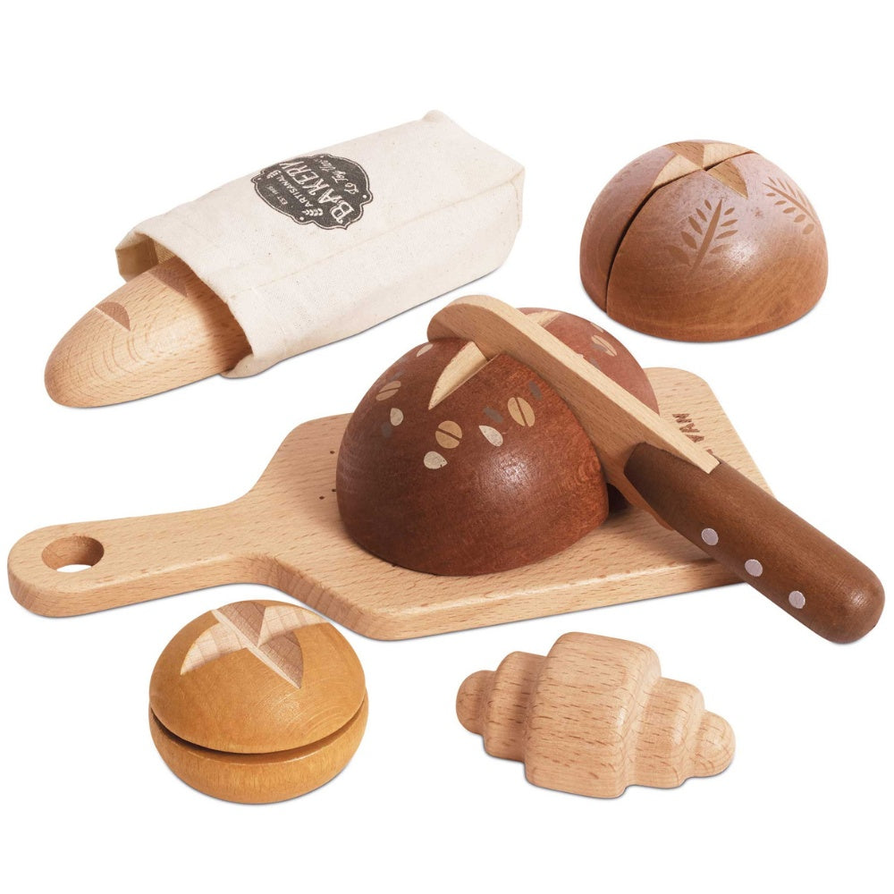 Le Toy Van - Wooden Artisan Bread & Knife Set - 12pcs