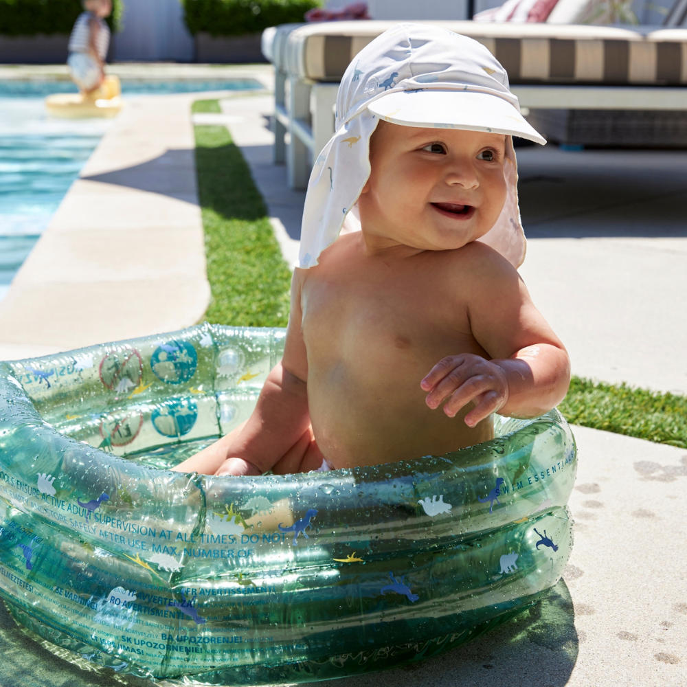Swim Essentials - Baby Paddle Pool - Blue/Green Dino 60cm