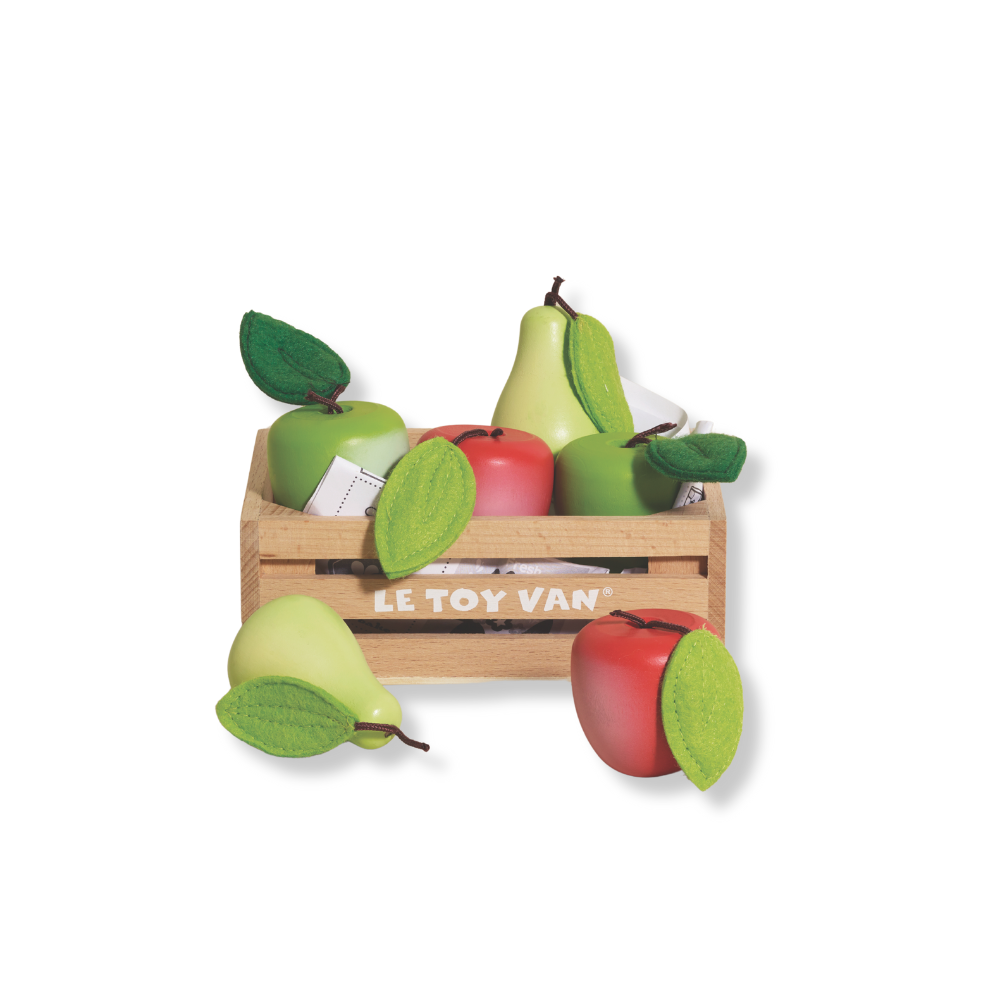 Le Toy Van - Wooden Orchard Fruits Food Crate - 8pcs