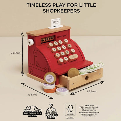 Le Toy Van - Wooden Shop Till: Cash Register and Money - 11pcs