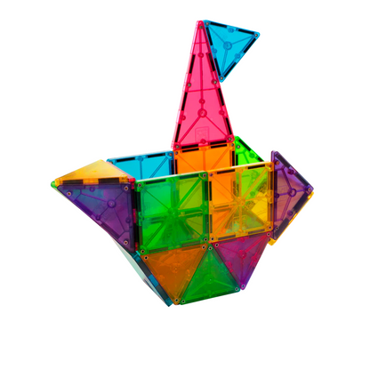 Magna-Tiles - Magnetic Construction Set - Translucent Colours - 32pcs
