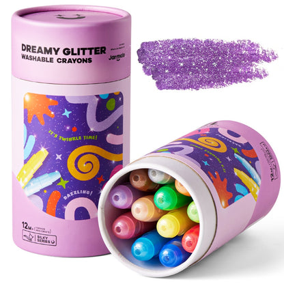 Jar Meló - Twistable Washable Glitter Crayons - 12 Colours