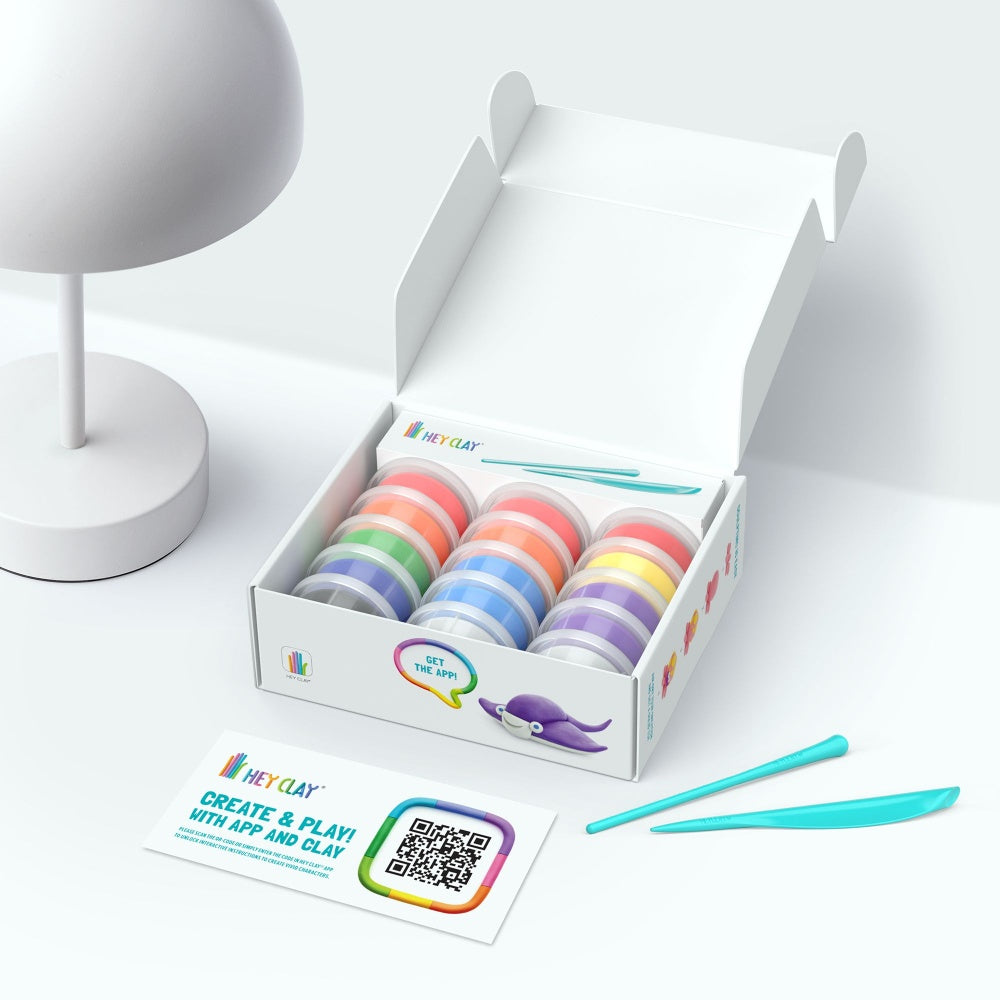 Hey Clay - Modelling Air-Dry Clay with Fun Interactive App - Ocean, 15 cans
