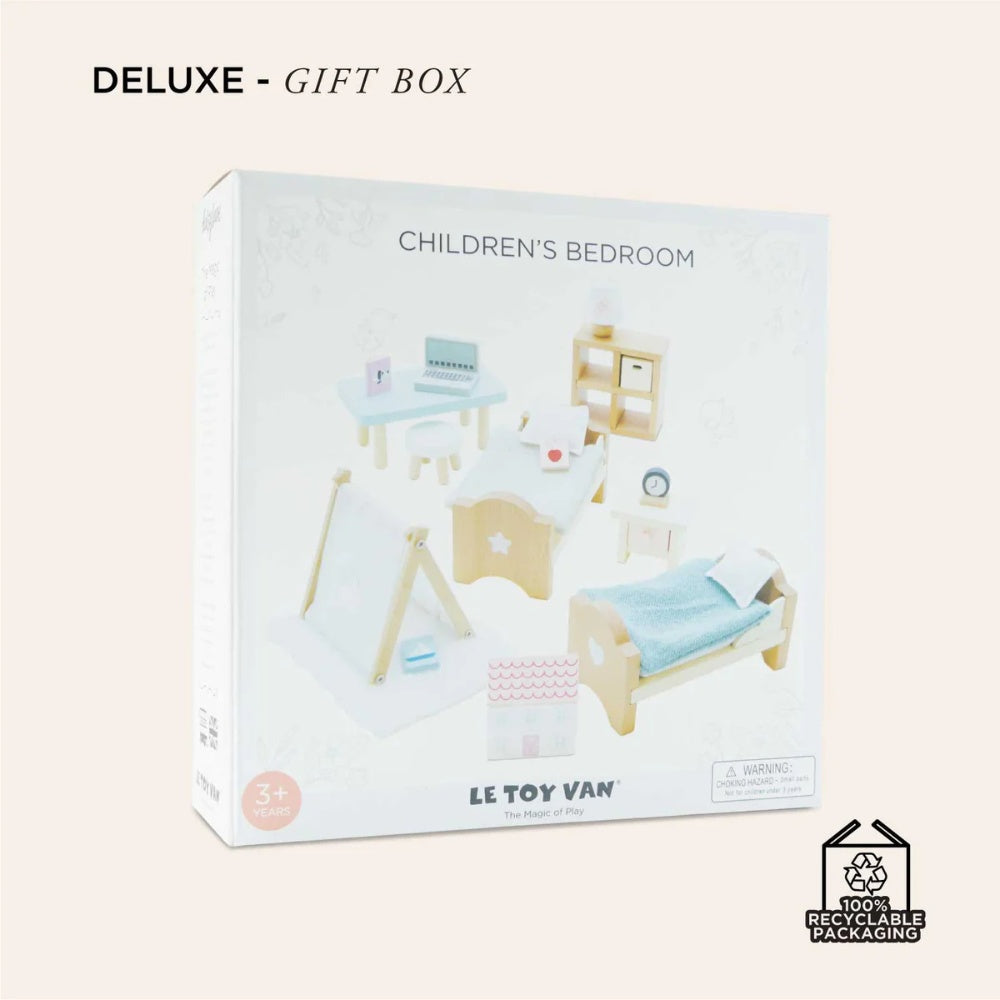 Le Toy Van - Pretend & Play - Dolls House Furniture: Child's Bedroom - 24pcs