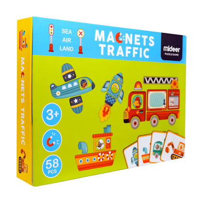 Mideer - Magnetic Imagination Puzzle Box with Activity Cards: Transport