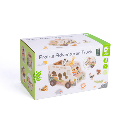 Classic World - Safari Adventurer Wooden Shape Sorter and Play Truck