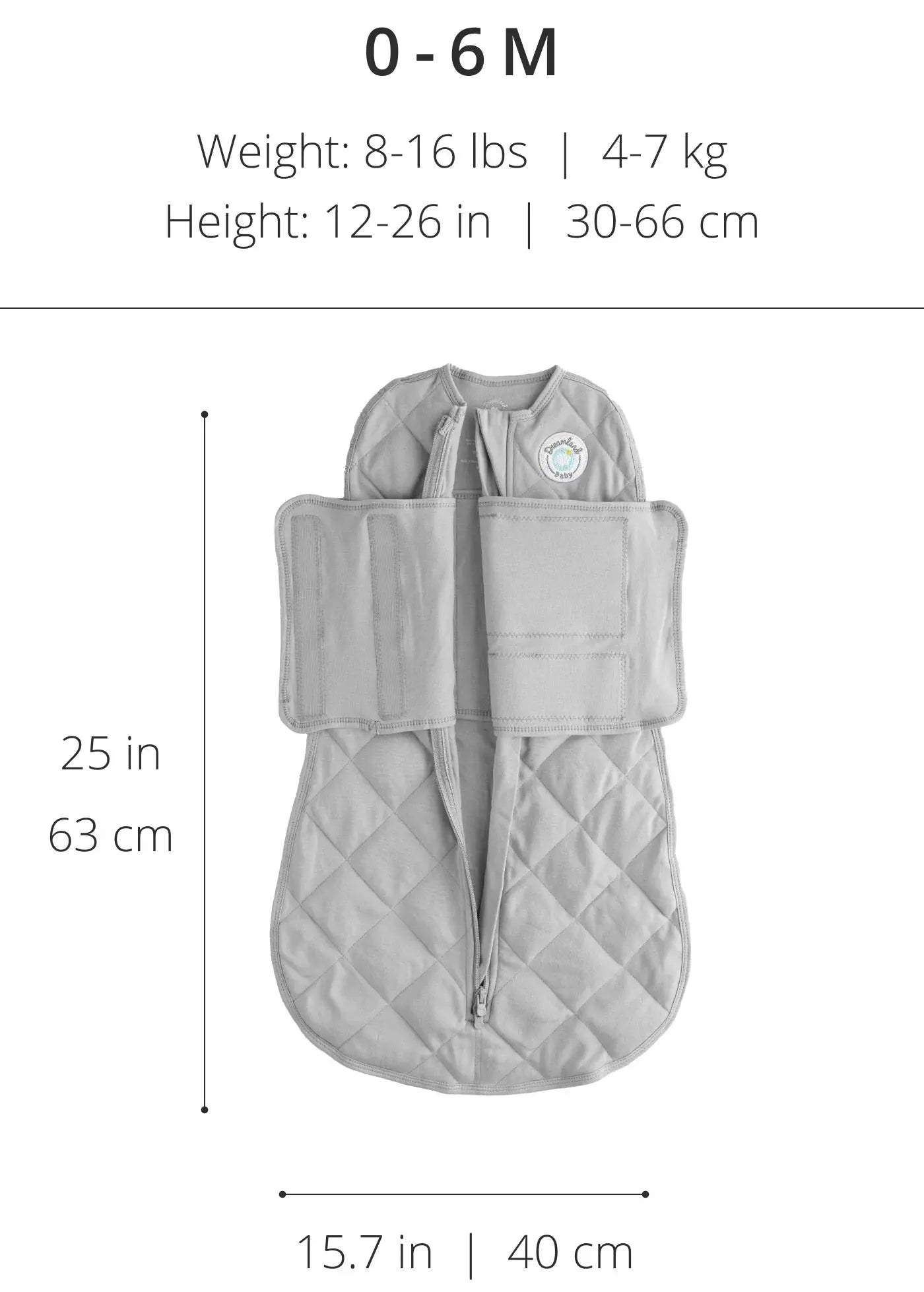 Dreamland Baby Weighted Sleep Swaddle 0-6 Months (S+) - Motherhood