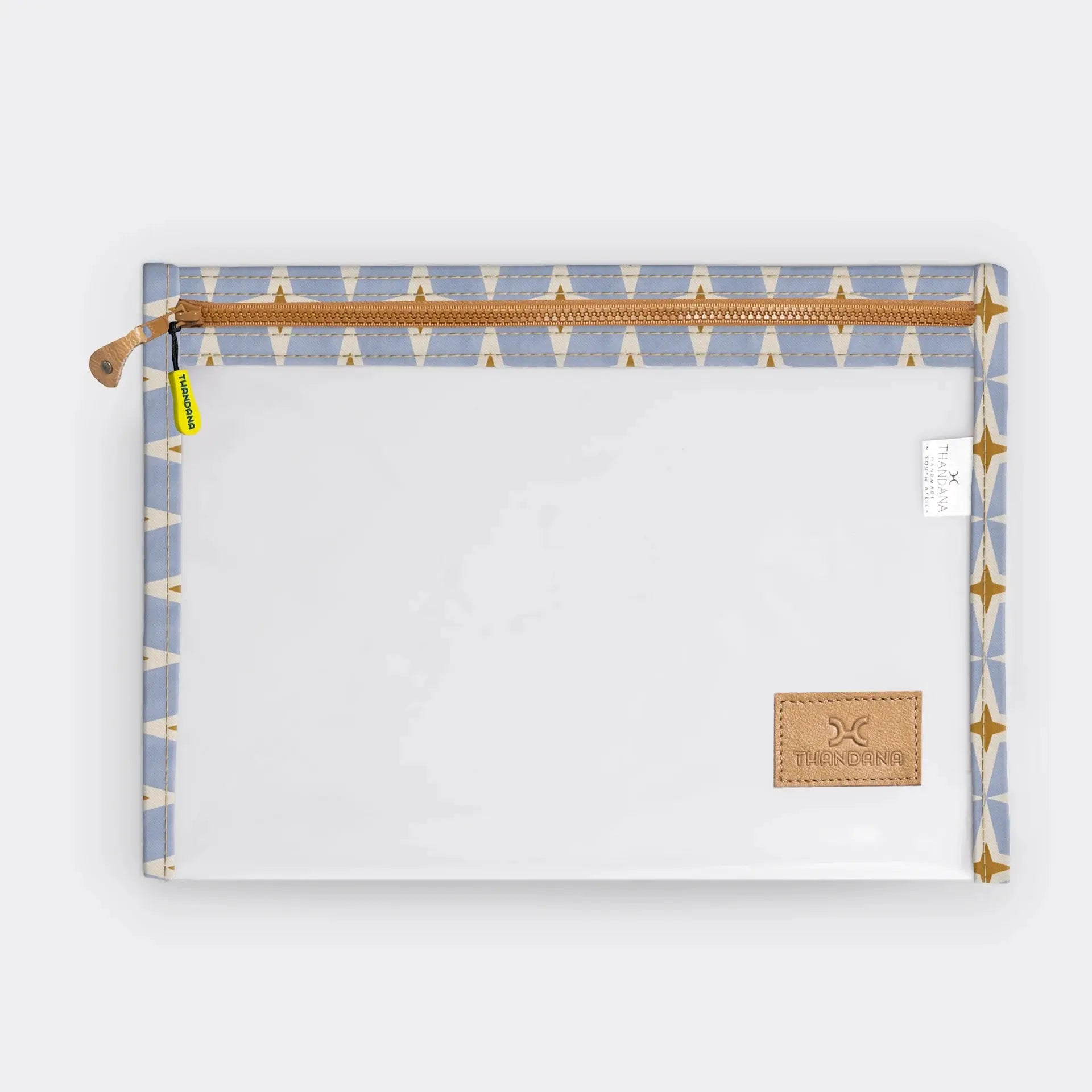 Thandana Clear Document Pouch – Laminated Fabric Travel Case Motherhood