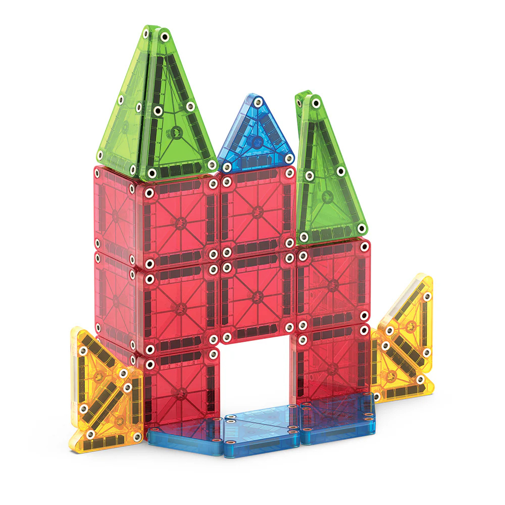 Magna-Tiles - Magnetic Construction Set - microMAGS Travel Tin Set - 26pcs