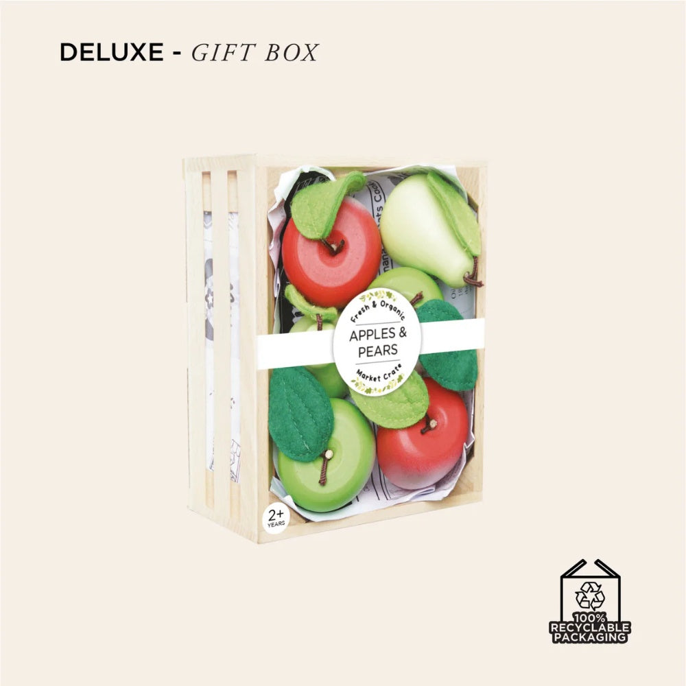 Le Toy Van - Wooden Orchard Fruits Food Crate - 8pcs