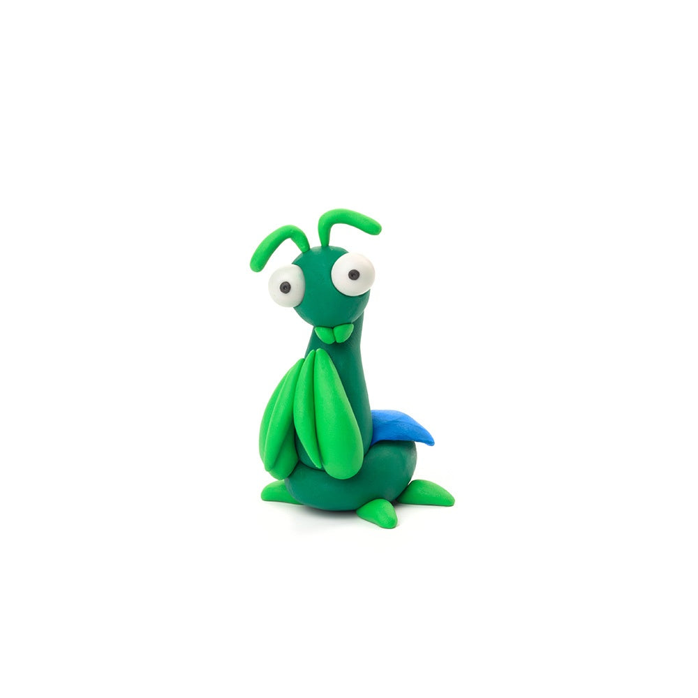 Hey Clay - Modelling Air-Dry Clay with Fun Interactive App - Spider, Mantis, Caterpillar, Series Bugs, 6 cans