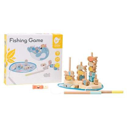 Classic World - Wooden Magnetic Fishing & Stacking Game