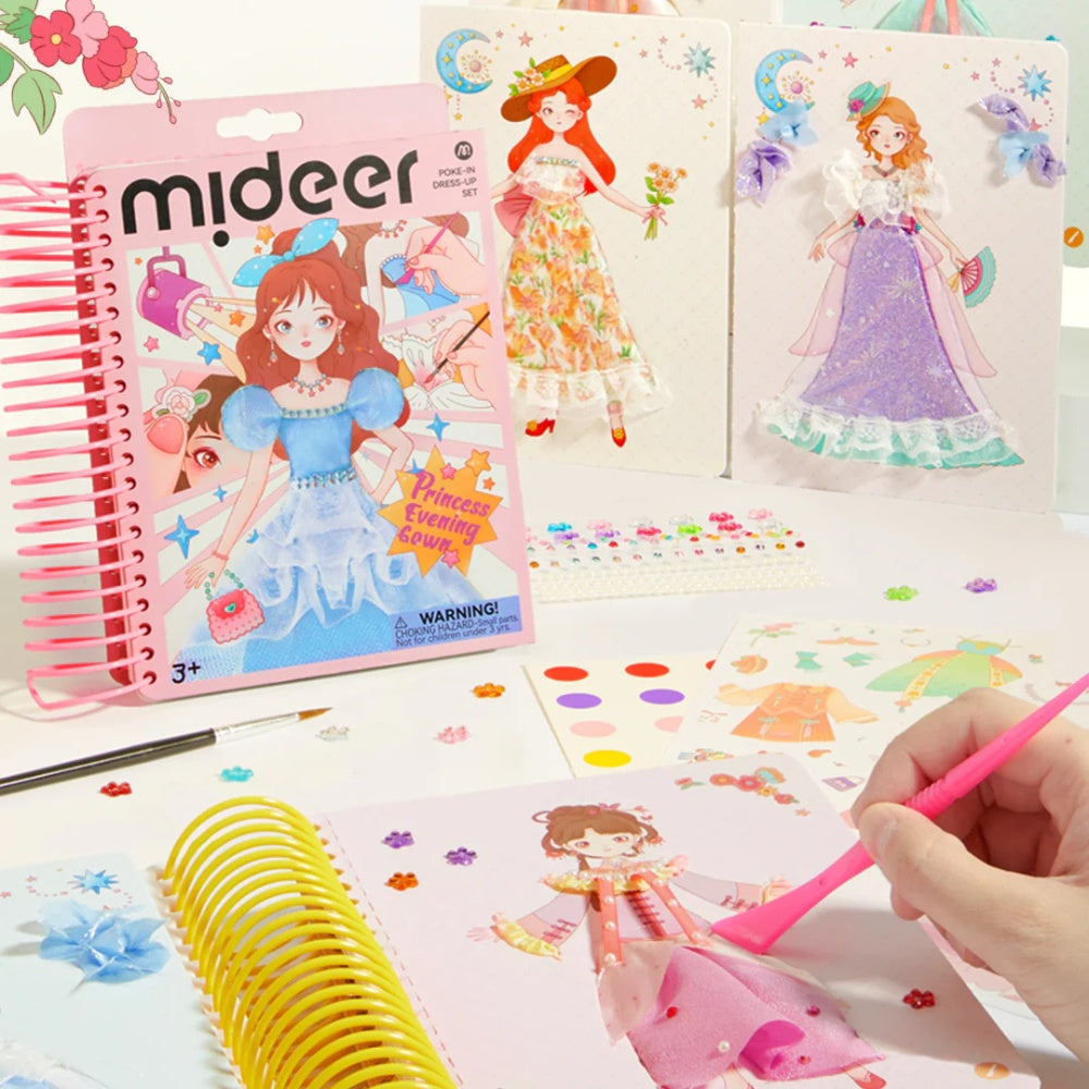 Mideer - Dress Making Arts & Crafts Book Set: Princess Evening Gown