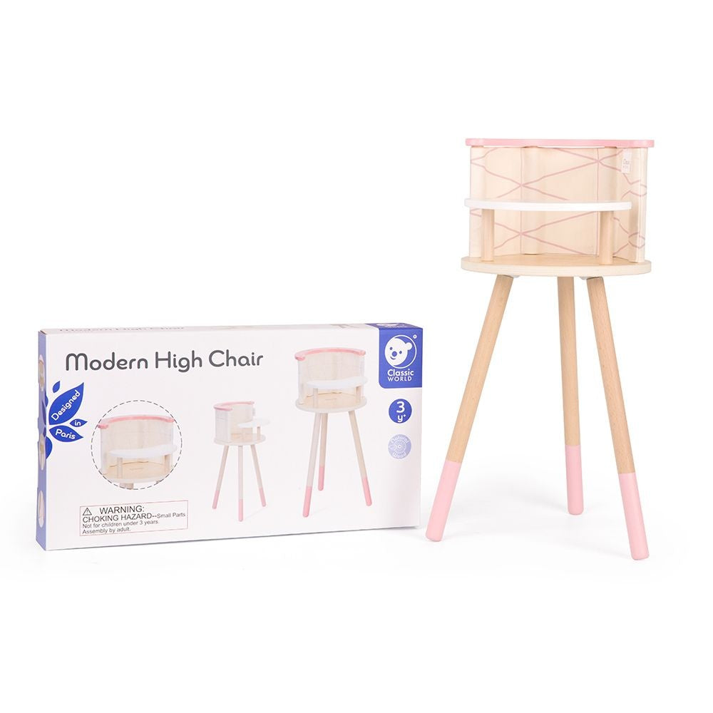 Classic World - Pretend & Play - Modern Doll High Chair