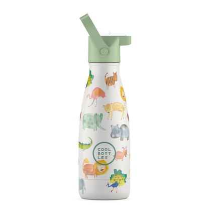 Cool Bottles - Kids Triple-Insulated Water Bottle - African Safari 260ml