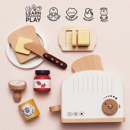 Le Toy Van - Wooden Toaster & Breakfast Set - 12pcs