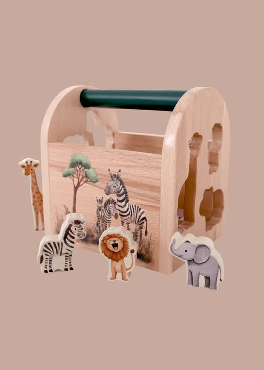 Animal Shape Sorter – On Safari Educational Toy for Kids Grow Baby