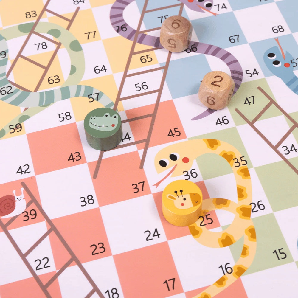 TookyToy - 2-in-1 Games - Ludo and Snakes & Ladders