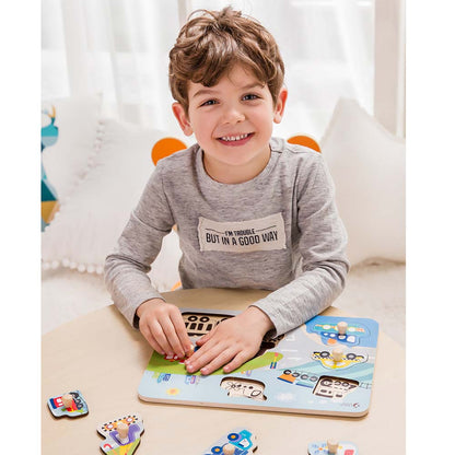 Classic World - Peg Puzzle - Traffic - 7pcs