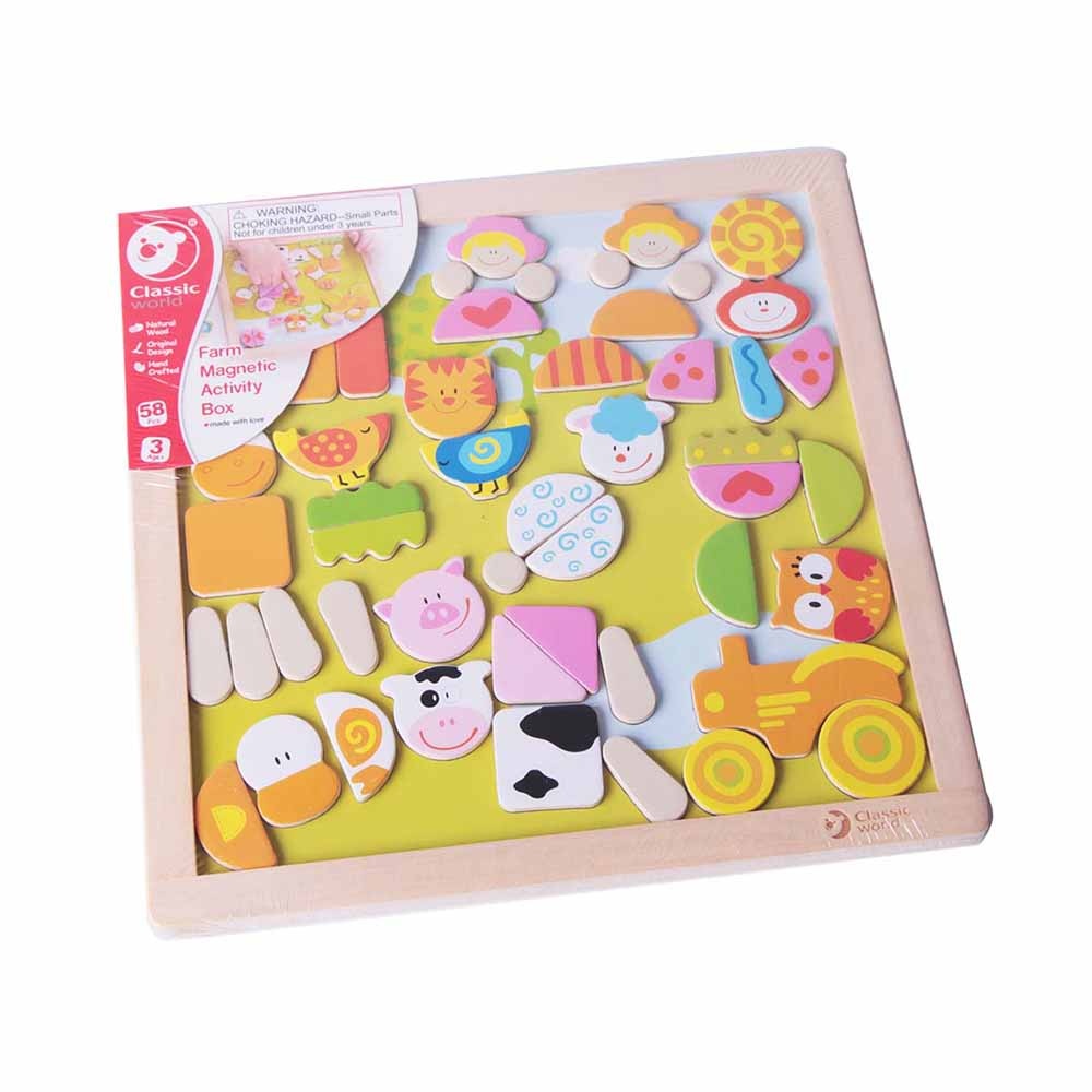 Classic World - Farm Magnetic Activity Box - 50pcs