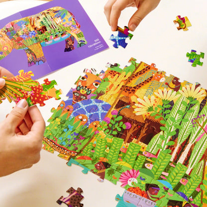 Mideer - Artist Puzzle: Elephant Dream - 280 Piece Shaped Jigsaw for Kids