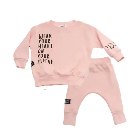 Lullaby Rock - Heart on Your Sleeve Sweatshirt & Jogger - Motherhood