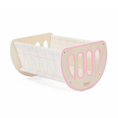 Classic World - Pretend & Play - 2-in-1 Modern Doll Cradle & Bed