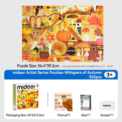 Mideer - Artist Puzzle: Autumn Whisper - 352 Piece Illustrated Seasonal Jigsaw for Kids