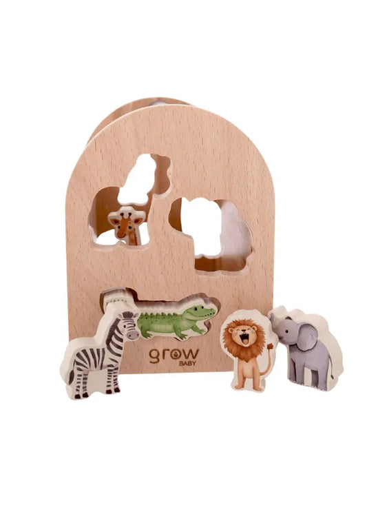 Animal Shape Sorter – On Safari Educational Toy for Kids Grow Baby