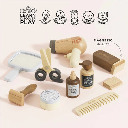 Le Toy Van - Wooden Hairdresser and Barber Kit - 12pcs