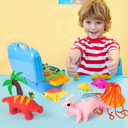 Jar Meló - Modeling Dough Art Kit - Soft & Non-Toxic Dough with Dinosaur Moulds