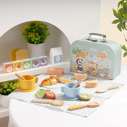TookyToy - Picnic Basket Set & Play Food - 31pcs
