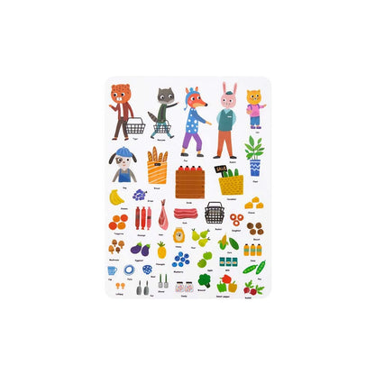 TookyToy - Silicone Sticker Book - Animal Market