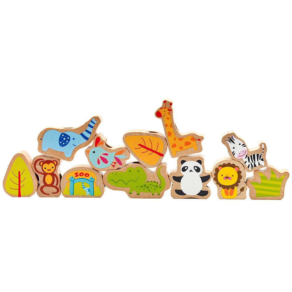 Classic World - Lacing Beads - Zoo - 13pcs