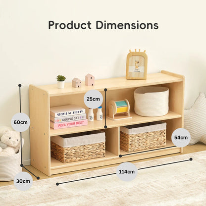 TookyToy - Wooden Shelf and Toy Storage for Kids Room: Plywood 60x114cm
