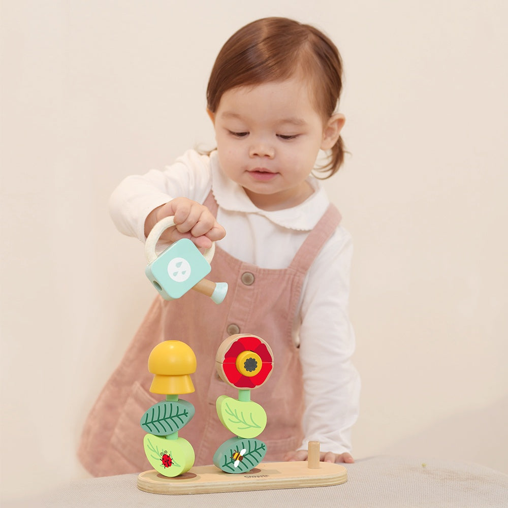 Classic World - Wooden Stacking Toy - Flower Garden - 11pcs