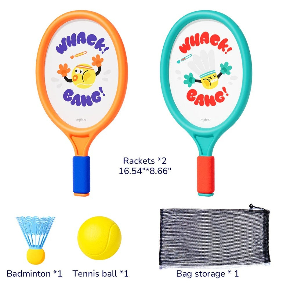 Mideer - 2-in-1 Badminton Tennis Set for Kids - Outdoor Sports Toy