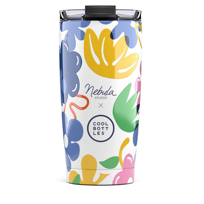 Cool Bottles - Triple-Insulated Travel Tumbler - Floral Madness 550ml